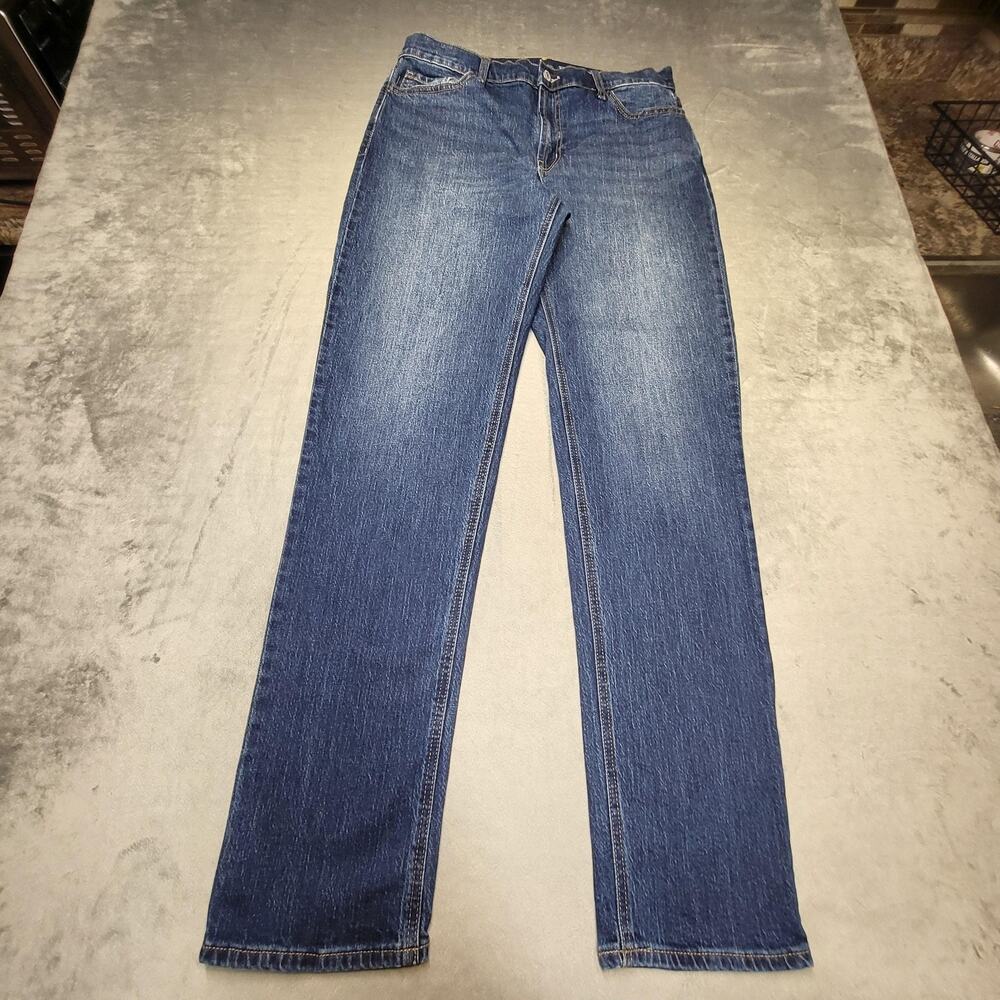 Old Navy Jeans Womens 10 Tall Blue Wow Boyfriend Mid Rise Relaxed Denim